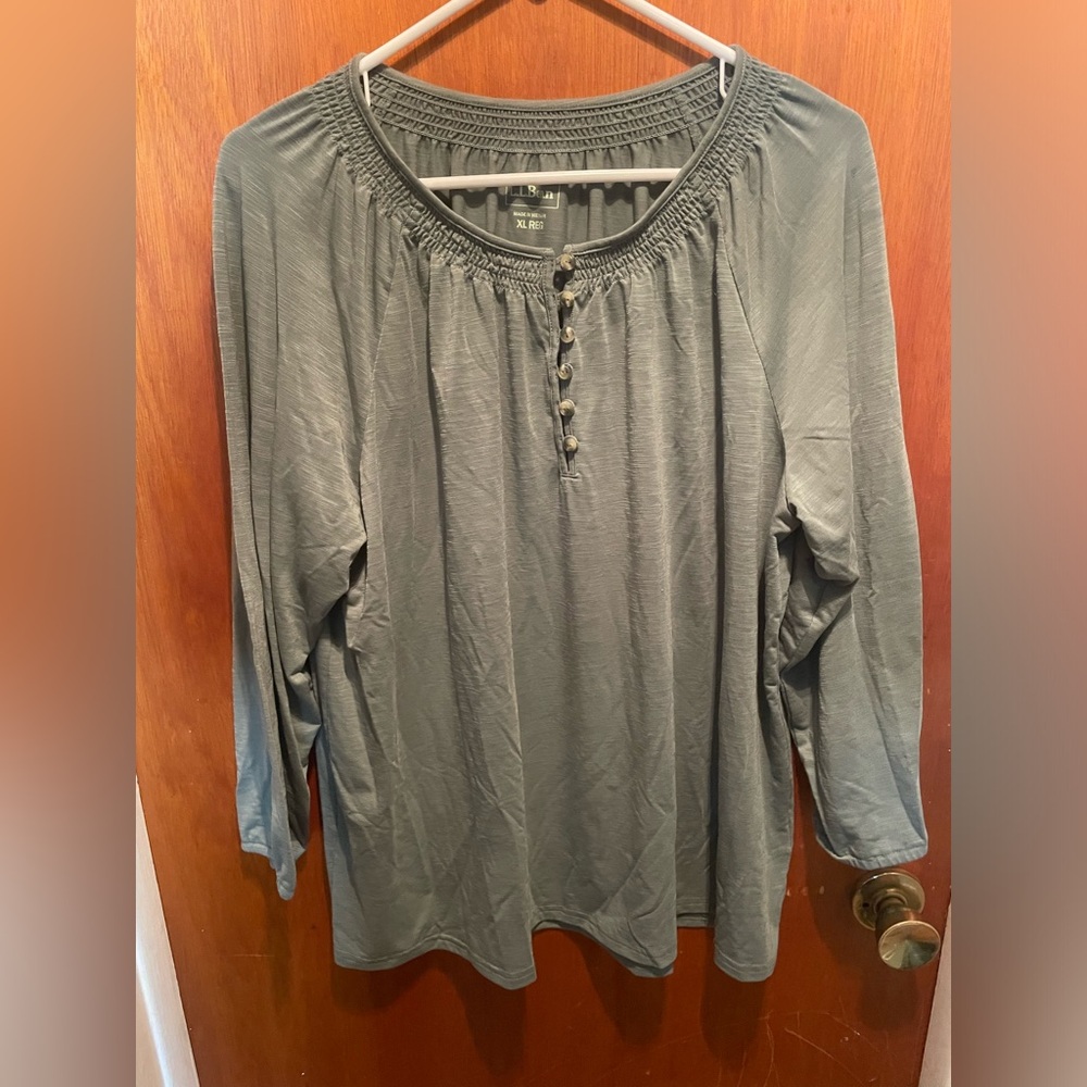 Ll bean tencel knit top